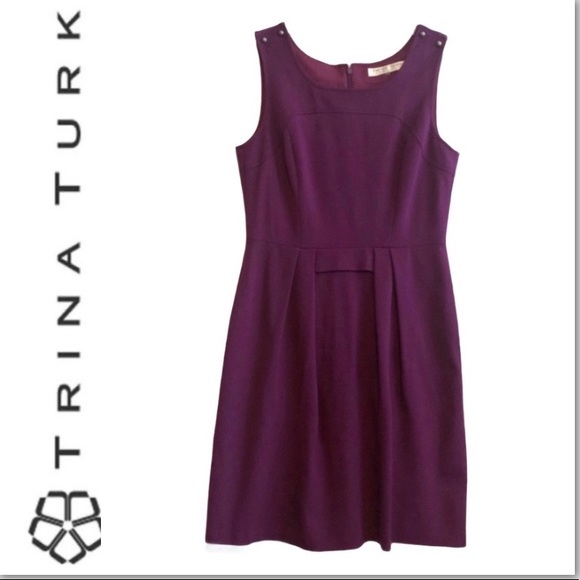 🍀Trina Turk purple Sheath dress, like new - Picture 5 of 15